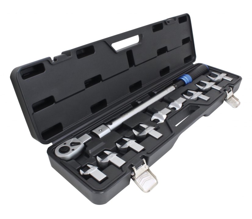 1/2" momentni ključ, 40–220 Nm, s adapterima za nasad S-12IC220