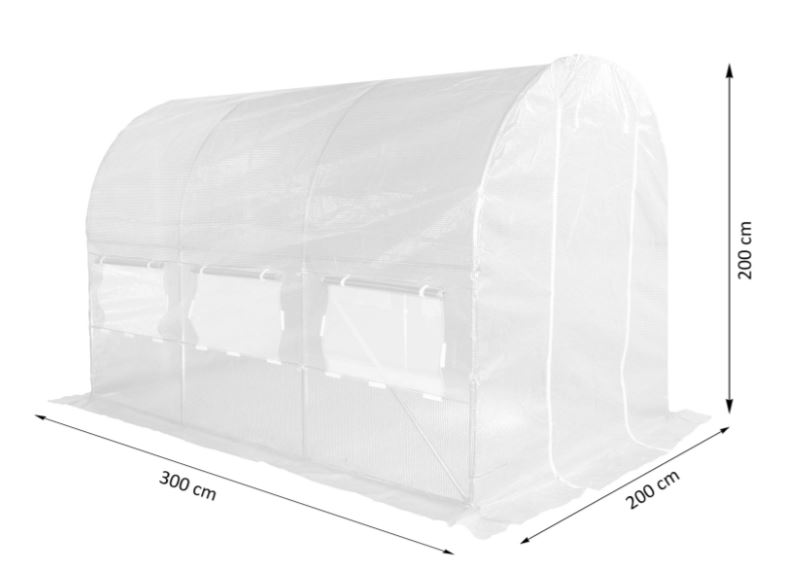 Kerti fóliaház/fóliasátor 2x3m UV filterrel PREMIUM