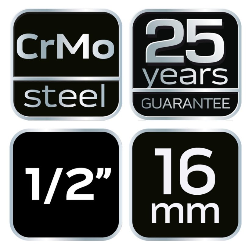Schlagschraubereinsatz 1/2", 16 x 38 mm, Cr-Mo 12-216