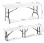 Set catering masă + 2 bănci 180cm White
