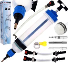 Ръчен маслен резервоар, изсмуквачка, спринцовка за масло + адаптери + бързи съединения 1500 мл TA4153