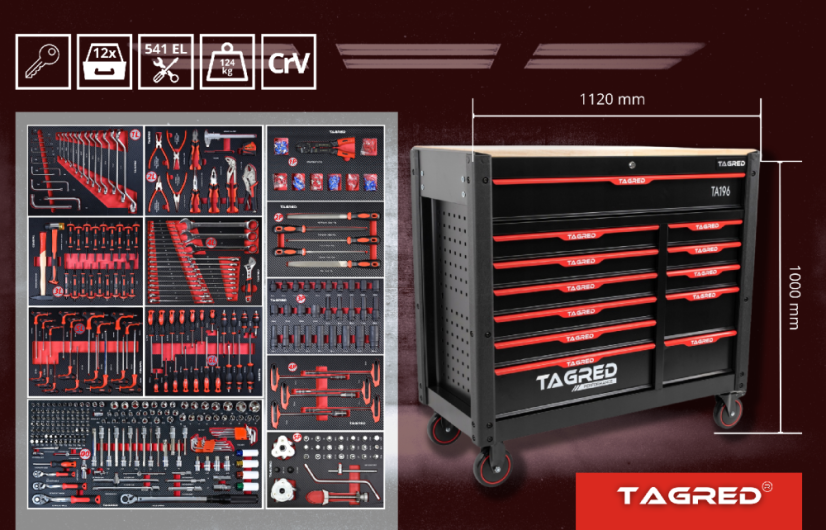 Műhelykocsi PERFORMANCE XXL, 541db TA196