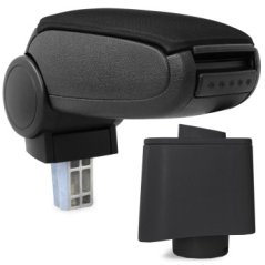Könyökfekvő VW POLO 5 (6R) - műanyag adapter, fekete, textil huzat