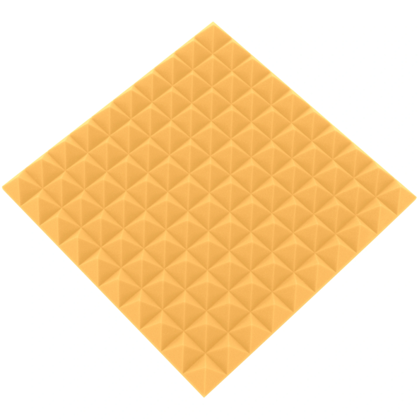 Akustikplatte - Pyramide 50x50x5cm gelb