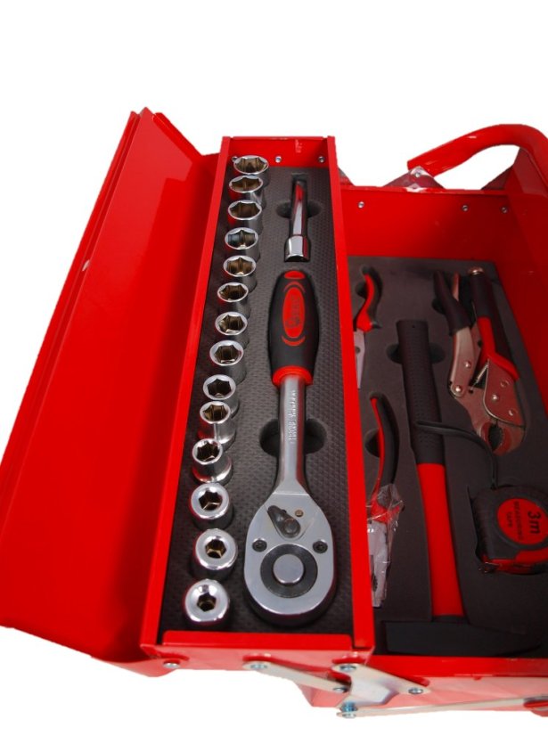 Fémből készült szerszám koffer 64 darabos