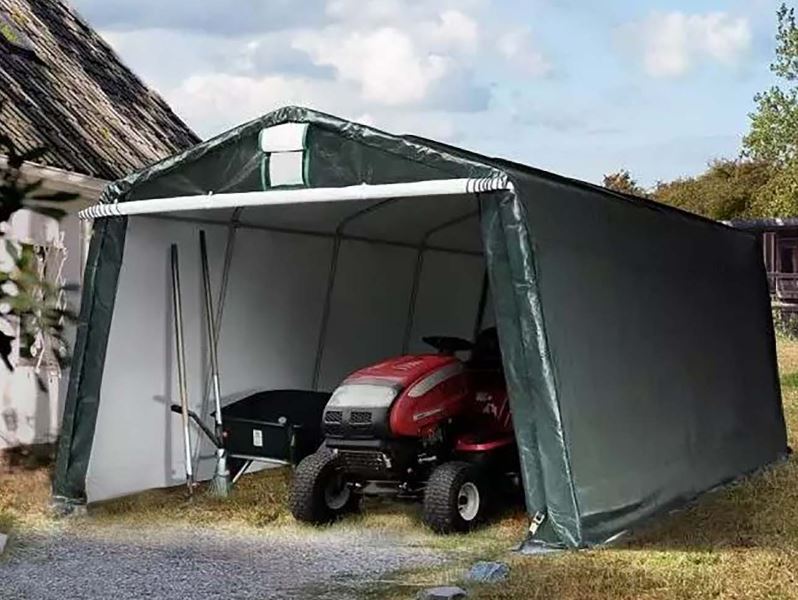 Autó garázs 3,3x6,2m Sötétzöld