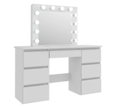 Toaletna mizica s LED ogledalom Daniella White