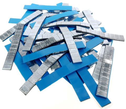 Öntapadó súlyok Edgy Slim  60g-os szalag (5g) 100db Silver