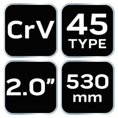 Feuerlöscher 45 Grad, 530 mm, 2.0" 02-428