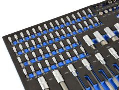 Комплект гаечни ключове TORX и накрайници 102бр CRV G10833B