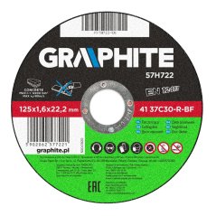 Disk za rezanje kamena, 125 x 1,6 22,2 mm, 41 37C30-R-BF 57H722