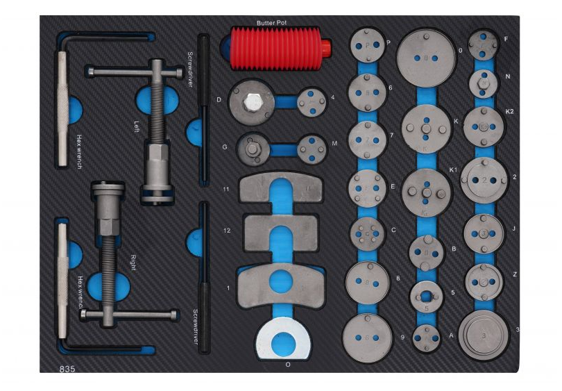 Dielenský vozík s náradím 309 ks - 7 šuflíkov + skrinka KD1069