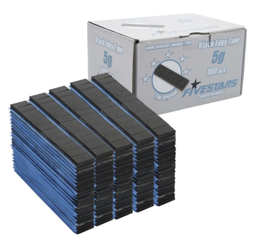 Klebegewichte BLACK 60g Streifen (5g) 100St.