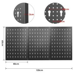 Metal instrument de perete 120x60cm cu mânere