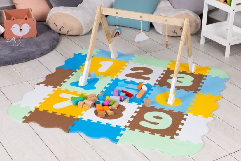 Puzzle cu spumă - covor educativ 114x87cm Color number