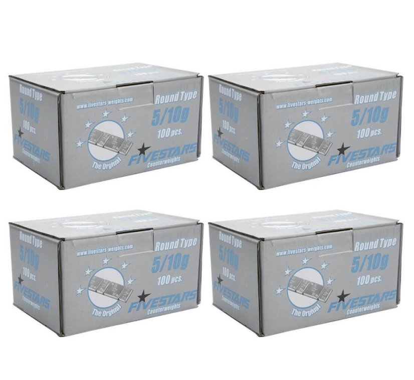 Öntapadós centírozó súly SILVER 60g szalag (5g/10g) 100db