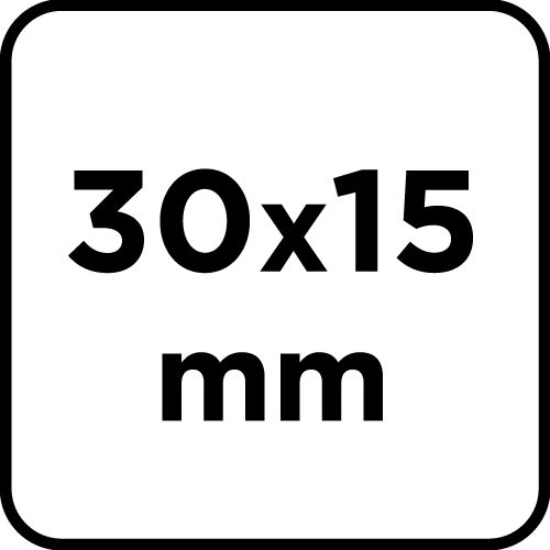 Laminált lemez 30 x 15 x 6 mm, P40 58T400