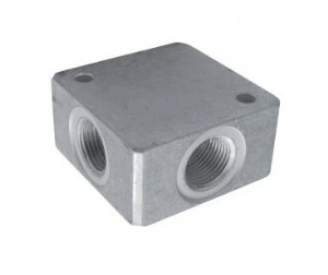 Separator de aer cu 3 ieșiri, tip cub, 4x3/8" filet feminin