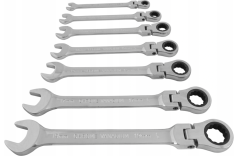 Ratcsos kulcsok racsnival és hajlékony csuklóval 8-19mm 7db