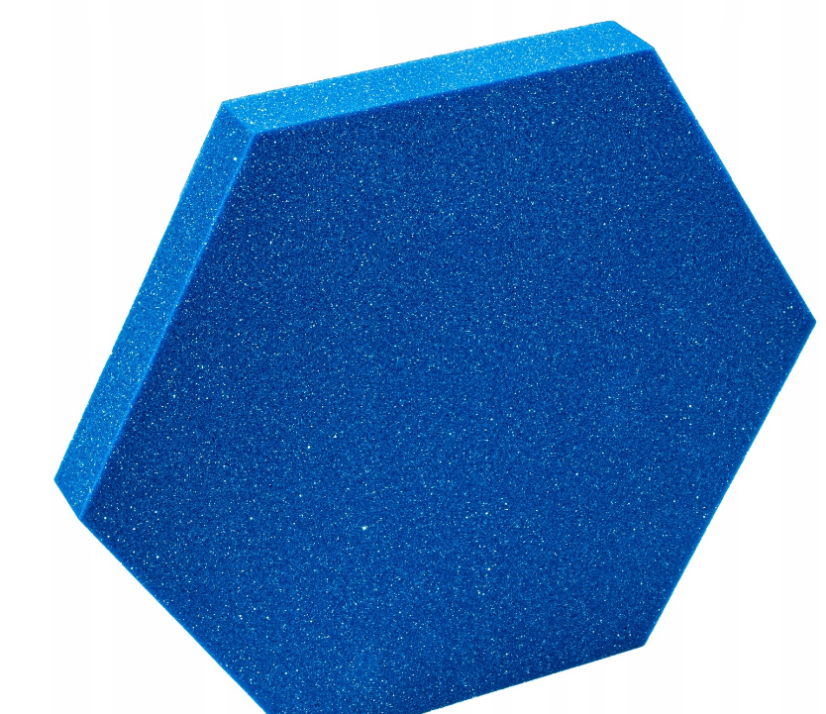 Akustický panel Hexagon 50x50cm, tloušťka 5cm, modrý