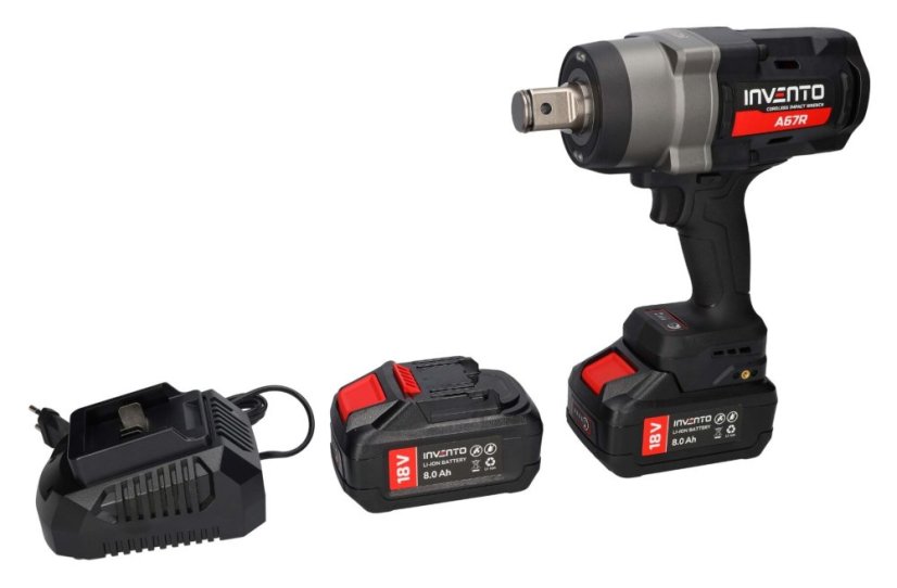 Akumulatorski udarni ključ 18 V 2400 Nm + 2x4,0 Ah baterije A67R 1"