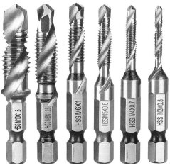 Set de burghie filetate M3-M10 HSS 6pcs