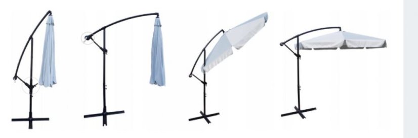 Garten-Sonnenschirm klappbar dunkelgrau 350 cm