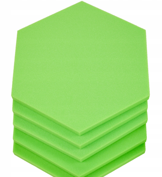 Akustický panel Hexagon 50x50cm, tloušťka 3cm, světle zelený