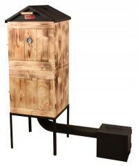 Kadilnica lesena 50x50x120cm s kovinsko streho