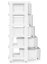 Regal na kolescih 5 polic White/ Grey