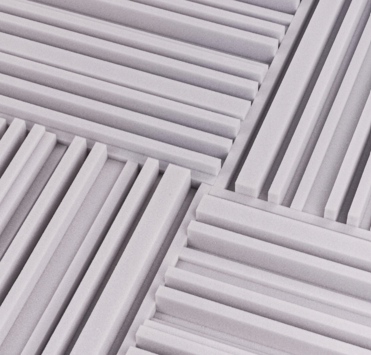 Akustický panel Equalizer 50x50cm, tloušťka 7cm, světle šedý