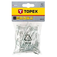 Aluminijasta zakovica 4,8 mm x 10 mm, 50 kosov 43E502