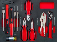 Cărucior pentru scule profesionale 217 piese 7 sertare 79156