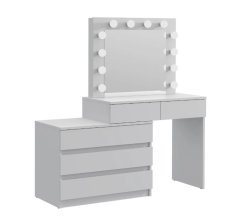 Toaletna mizica s LED ogledalom Nicole White