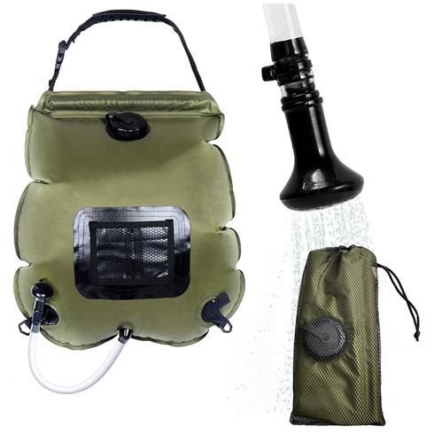 Duș portabil solar pentru camping 20L Green Wild