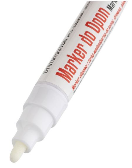 Gumiabroncs jelölő - jelölő fehér, kerek 2,5mm, 12db