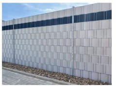 Засенчващо фолио за огради 19cm x 35m 450g/m2 Бяло + колчета 24pcs