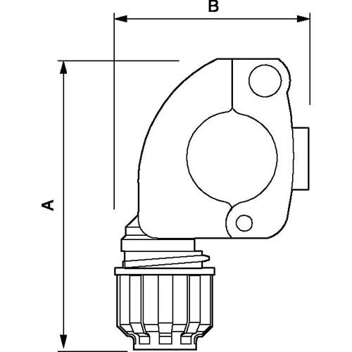 Prirobnica za odcep cevi fi 40 x 25 mm 9ALRBP4025