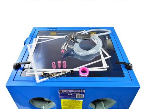 Homokfúvó kabin 90L/230V/7bar