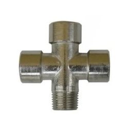 Separator de aer cu 3 ieșiri, tip X, filet femel 3/8"