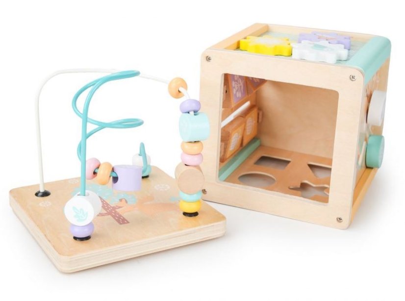 Fából készült oktatási kocka kiegészítőkkel Kid