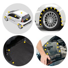 ZipiZip Universal-Befestigungsklammer für das Auto, 10 Stück. 11-0001