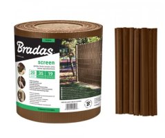Folie de protecție pentru gard 19cm x 35m Brown 450g/m2 + cleme