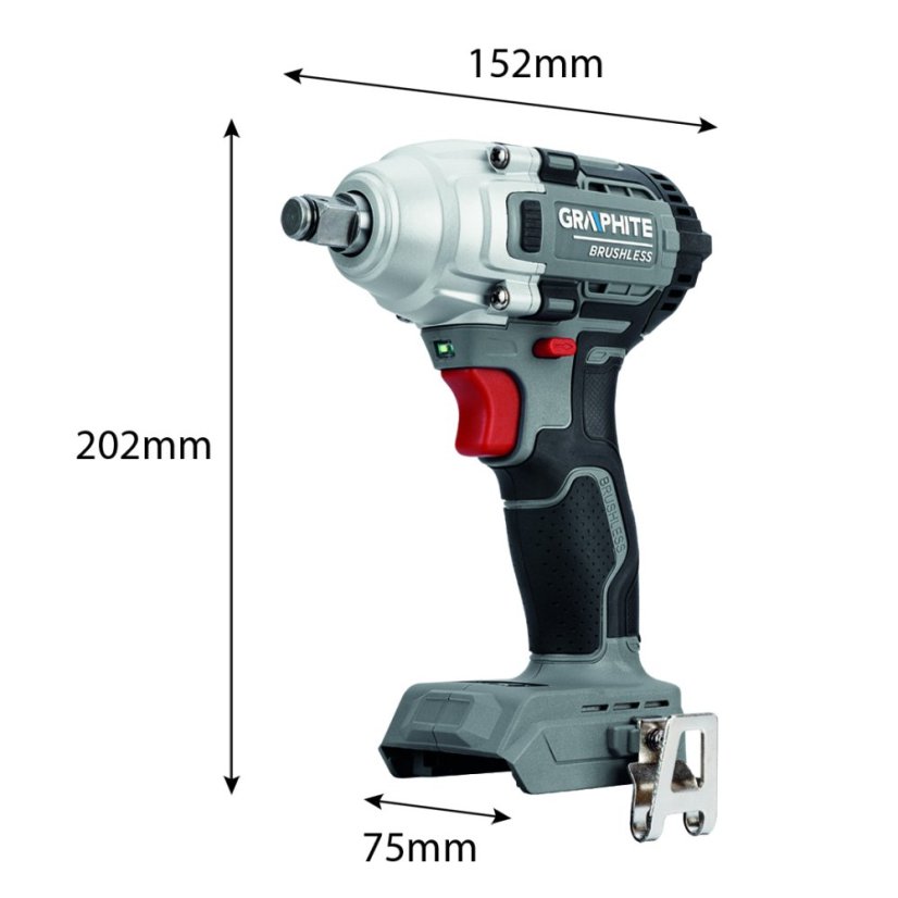 Cheie cu percuție fără perii 18 V, 330 Nm, ", Energy+, fără acumulator 58G028-1