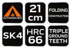 Ruční bushcraft pila Neo 43 cm