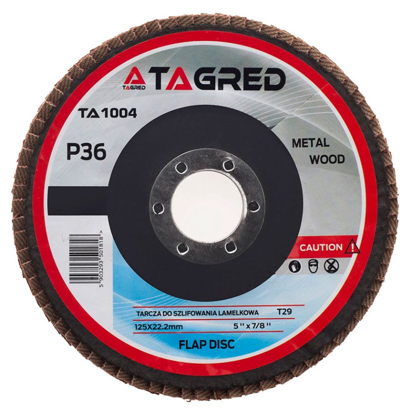 Lamelni disk 125 mm/22,23 mm brusni P36 TA1004