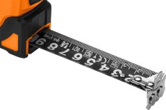 Ocelový metr Super Black 5 m x 19 mm, automatický zámek, dvě tlačítka k zastavení, magnet 67-242