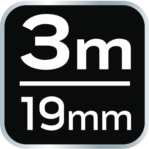 Valjani čelični metar 3 m x 19 mm, magnet 67-113-1
