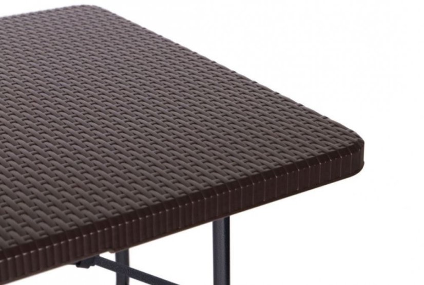Set catering masă + 2 bănci 180cm Brown Rattan