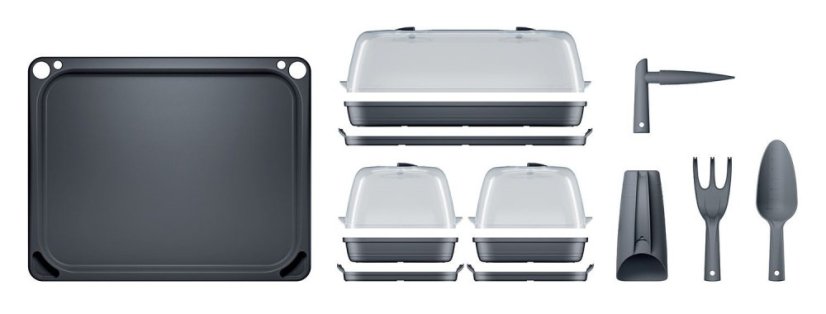 Mini üvegház szerszámokkal 57,6x46x19cm RESPANA Antracit